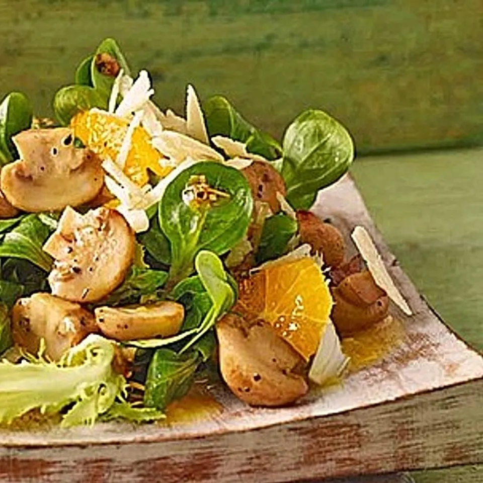 Salat mit Honigchampignons