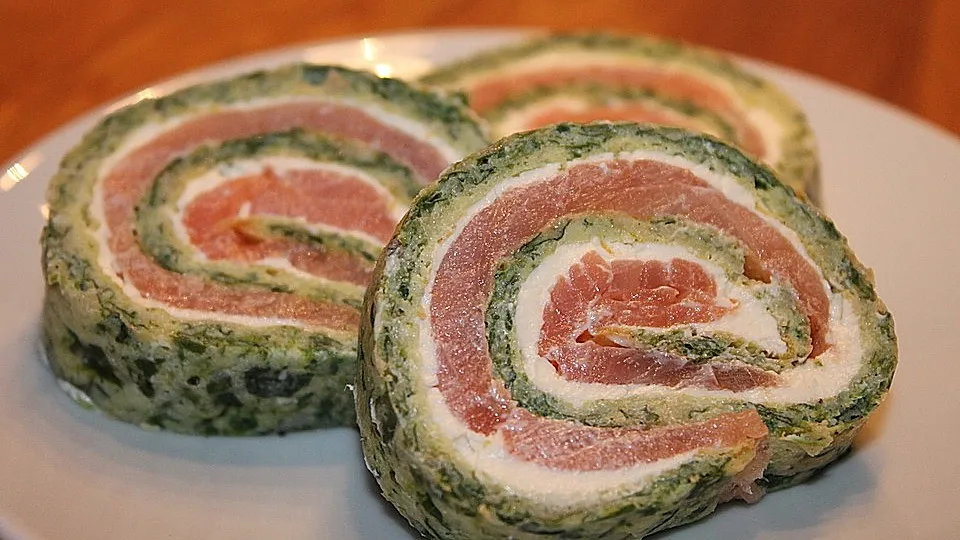 Lachs-Spinat-Rolle