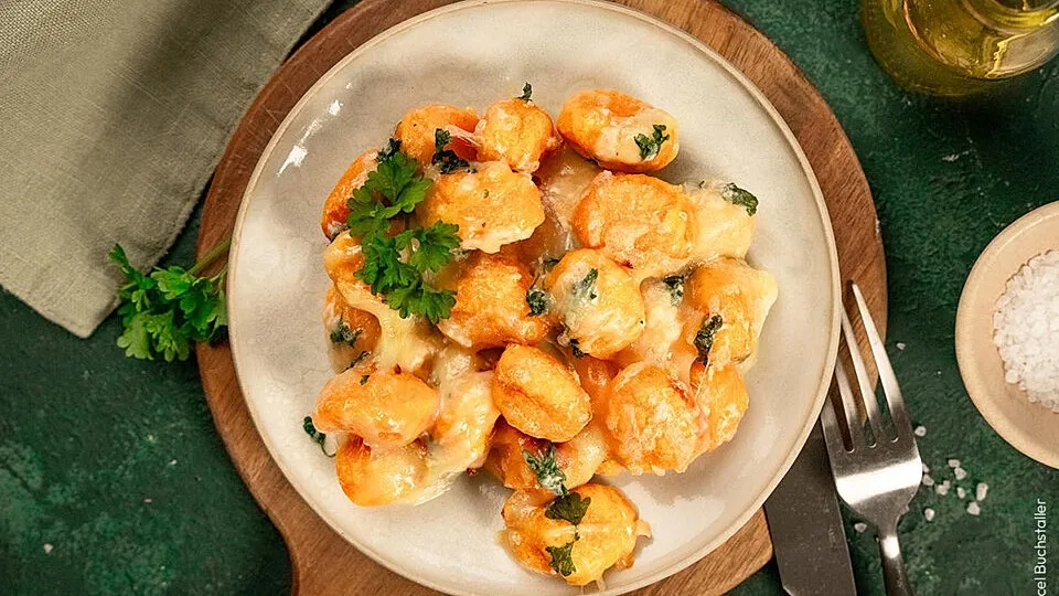 Vegane Loaded Gnocchi-Garlic Bites