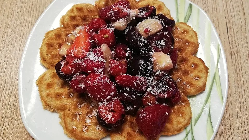 Waffeln mit Vollkornmehl und Haferflocken