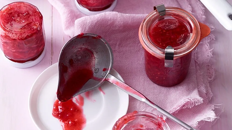 Rhabarber-Himbeer-Vanille-Marmelade
