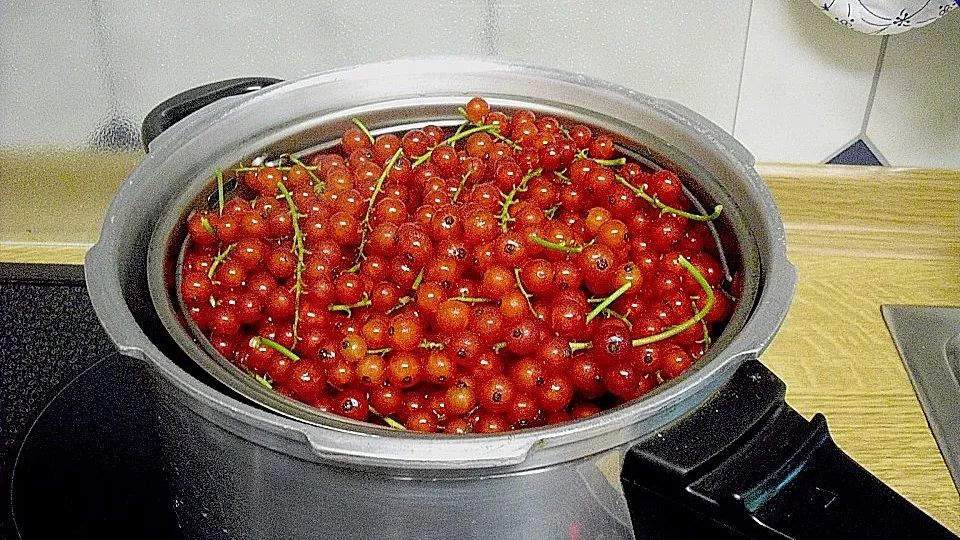 Beeren entsaften im Schnellkochtopf